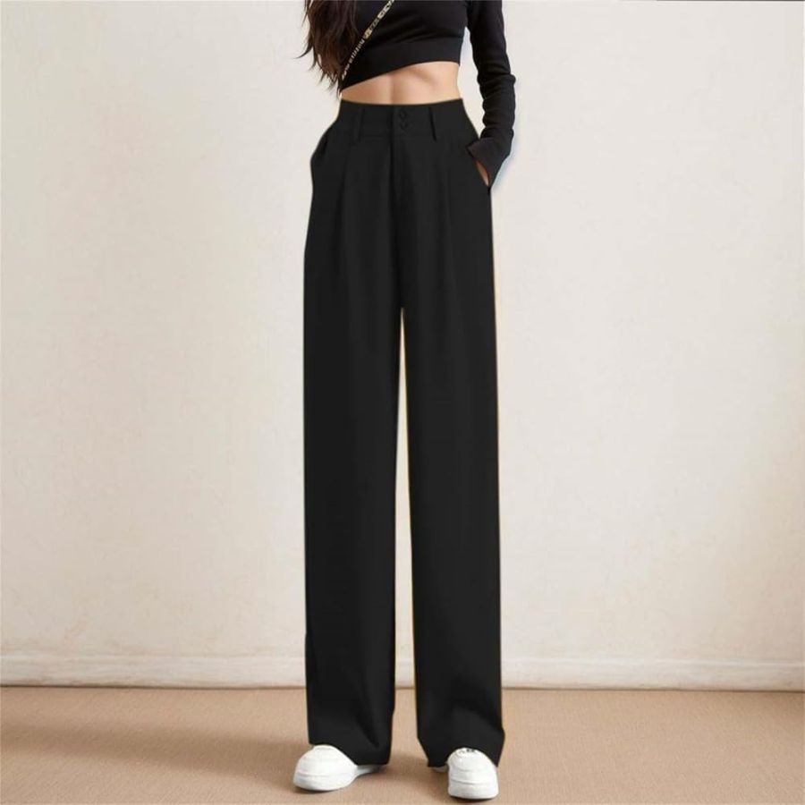 Quần tây Baggy ống đứng nữ