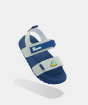 Sandal bé trai Little 4 in monogram màu xanh dương