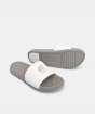 Dép Trendy 2 logo SH TPU màu nâu trắng 1